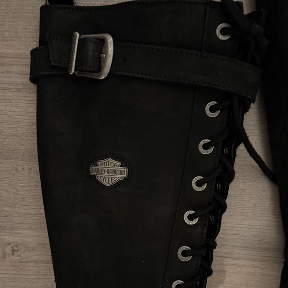 Harley-Davidson Black Women's Combat Boots - Picture 2 of 6